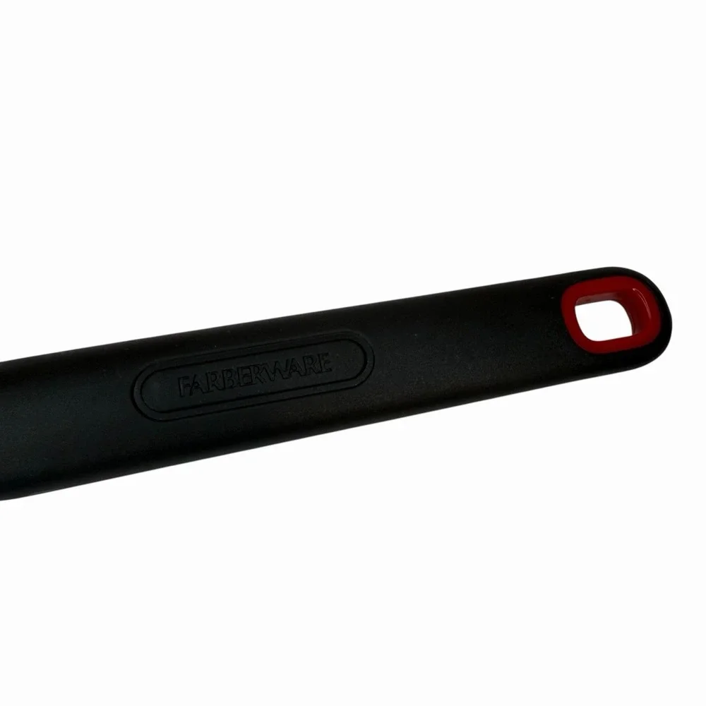 Farberware Spatula‎ Flipper Slotted Round Holes Black Nylon Plastic Kitchen